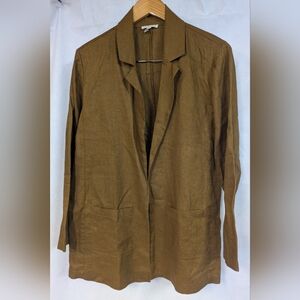 Eileen Fisher Brown/ Rust Linen Blazer Sz. M